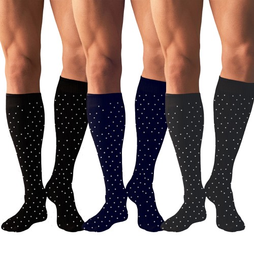 Calzini Uomo Lunghi 12 Paia Pois Piccoli Vari Colori Ak-113 Dal 40-46